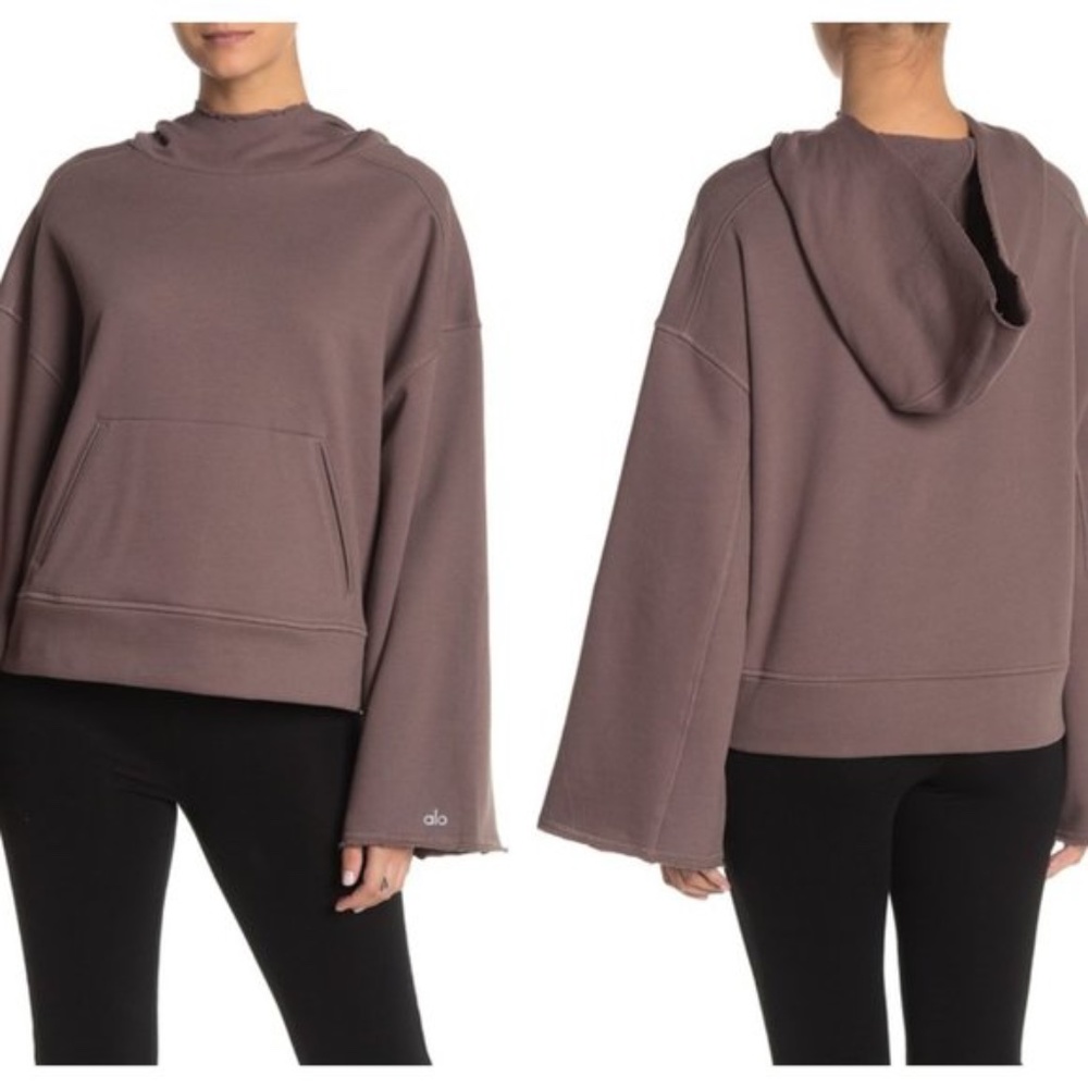 Alo Yoga Low Key Wide Sleeve Hoodie Sweater